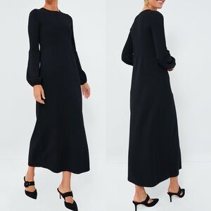 Tuckernuck Pomander Place Black Double Knit Lennox Maxi Dress Size Medium Boho M